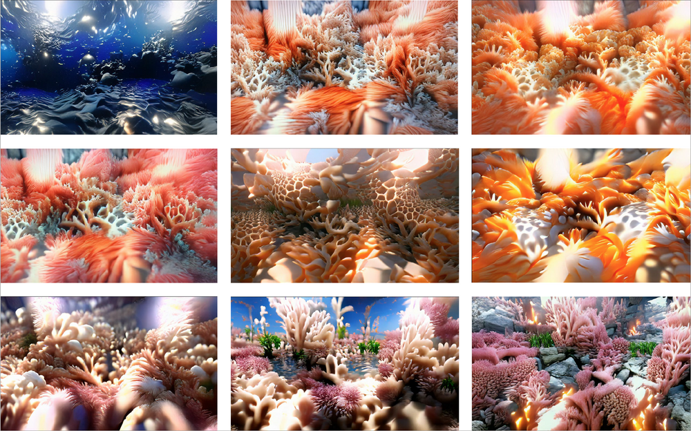 VQGAN generated coral imagery